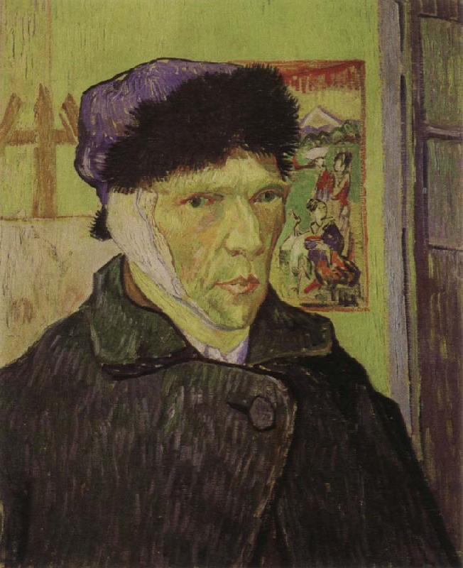 Vincent Van Gogh self portrait with bandaged ear oil painting image